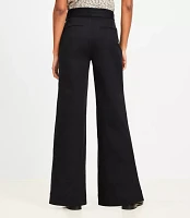 Belted Palmer Wide Leg Pants Pique