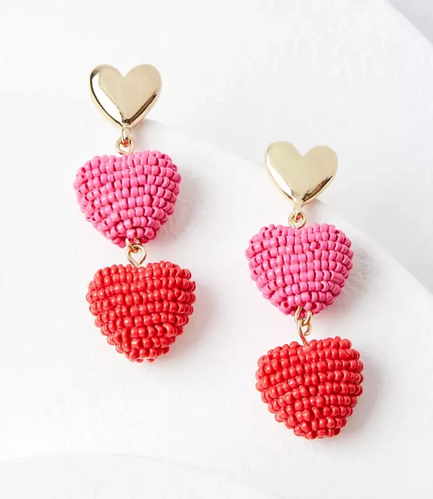 Ombre Heart Statement Earrings