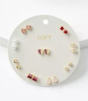 Heart Stud Earring Set