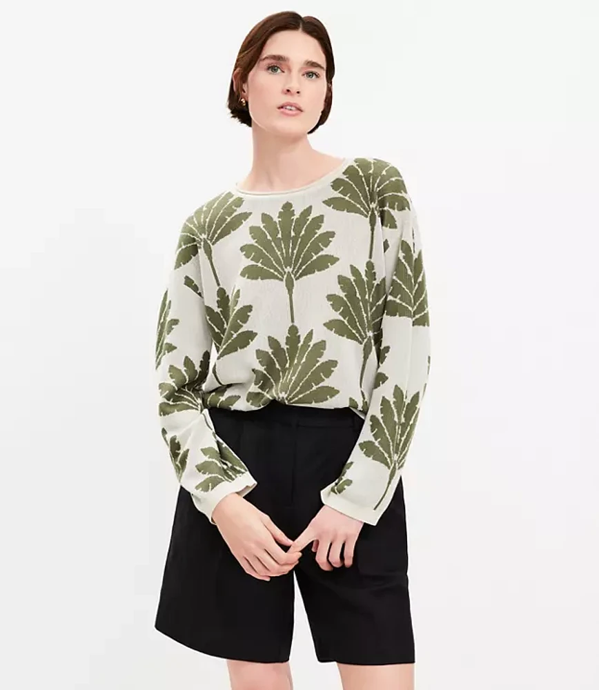 Palm Wide Sleeve Boatneck Sweater