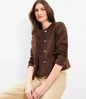 Petite Tweed Double Breasted Jacket