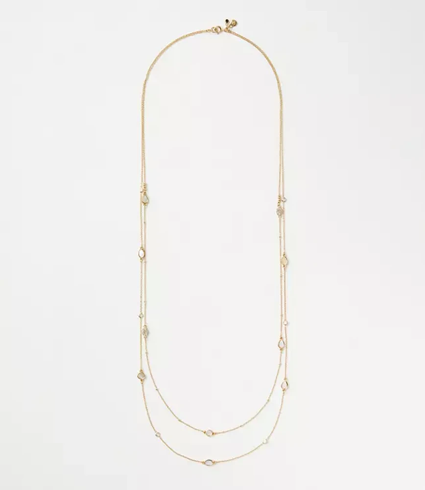 Mother Of Pearl Station Necklace