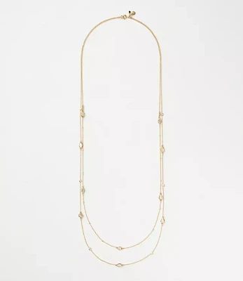 Mother Of Pearl Station Necklace