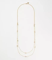 Mother Of Pearl Station Necklace