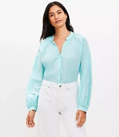 Petite Shirred Blouse