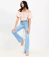 Mid Rise Boot Jeans Light Wash Indigo