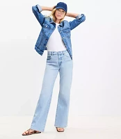 Petite Mid Rise Relaxed Straight Jeans Wash