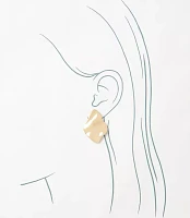 Molded Abstract Statement Stud Earrings