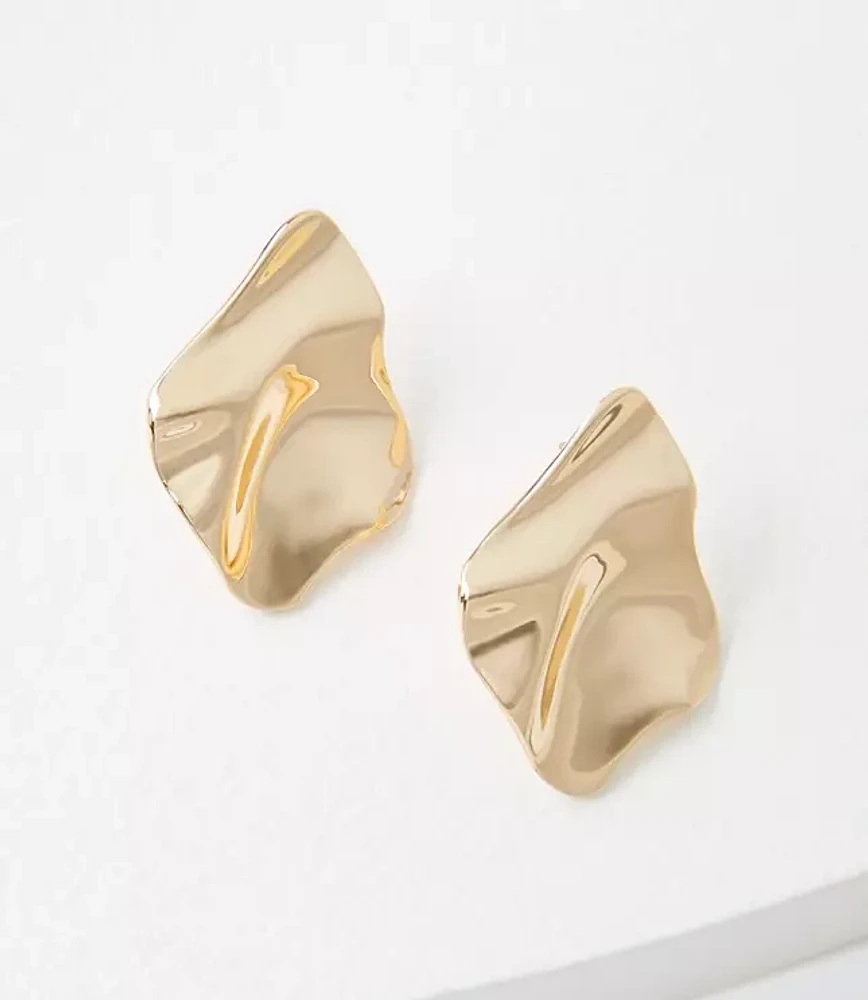 Molded Abstract Statement Stud Earrings