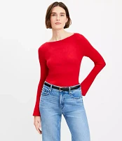 Boatneck Flare Sleeve Sweater