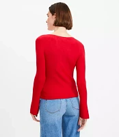 Boatneck Flare Sleeve Sweater