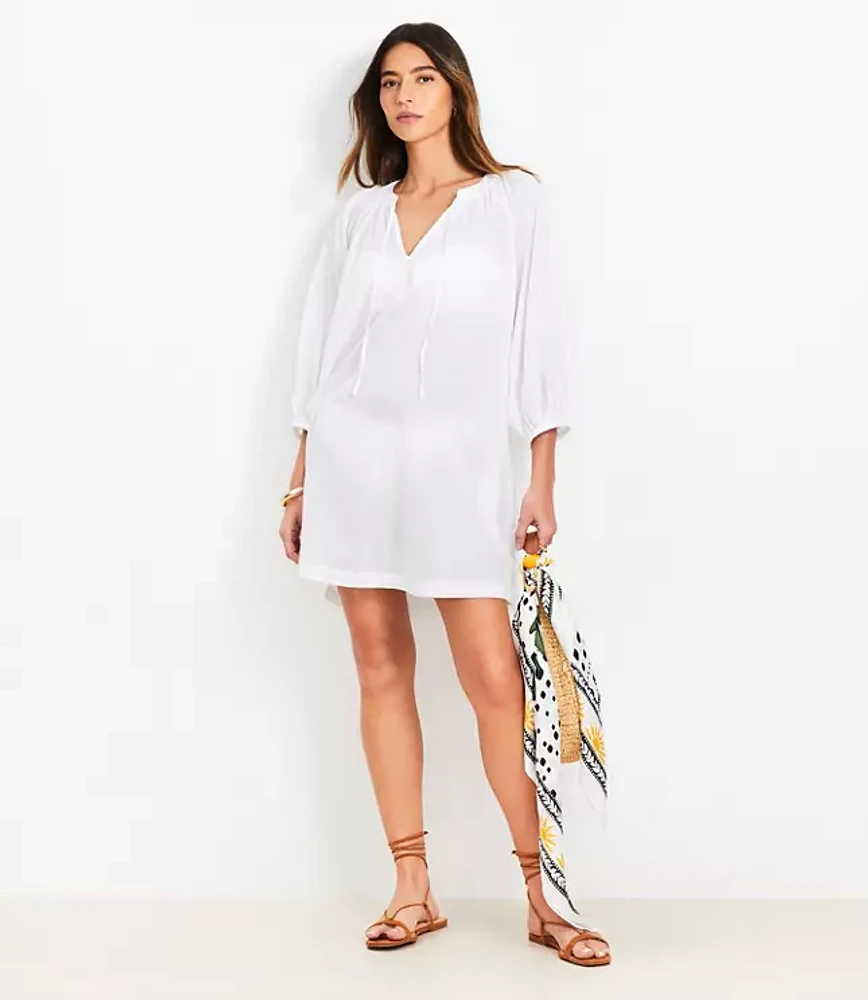 LOFT Beach Tie Neck Pocket Swimsuit Coverup