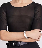 LOFT Versa Mesh Elbow Sleeve Tee