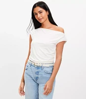 Ruched One Shoulder Top