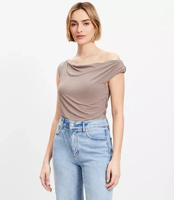 Ruched One Shoulder Top