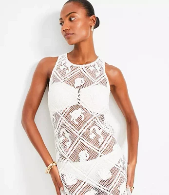 LOFT Beach Seaside Crochet Swimsuit Coverup