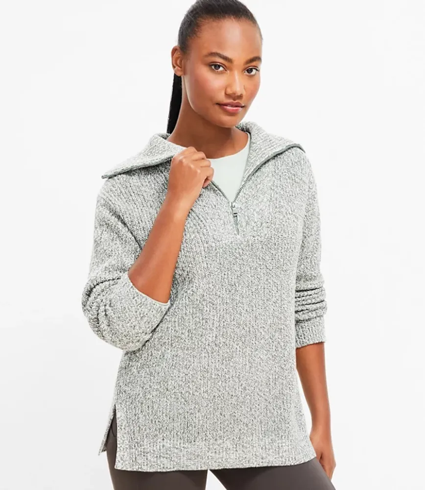 Lou & Grey Ribbed Half Zip Sweater