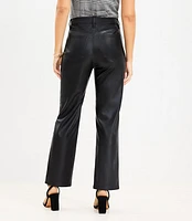 Five Pocket Straight Pants Faux Leather