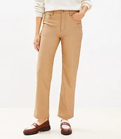 Five Pocket Straight Pants Faux Leather