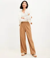 Petite Peyton Trouser Pants Heathered Brushed Flannel