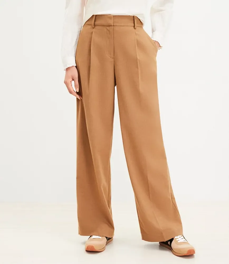 Petite Peyton Trouser Pants Heathered Brushed Flannel