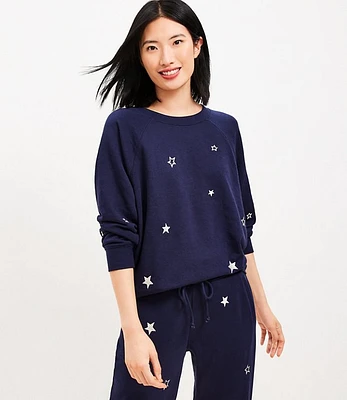 Lou & Grey Star Cozy Cotton Terry Sweatshirt