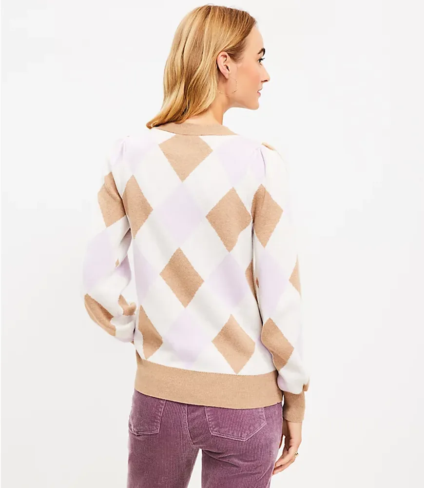 Petite Argyle Sweater