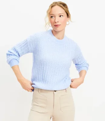 Fuzzy Ribbed Sweater