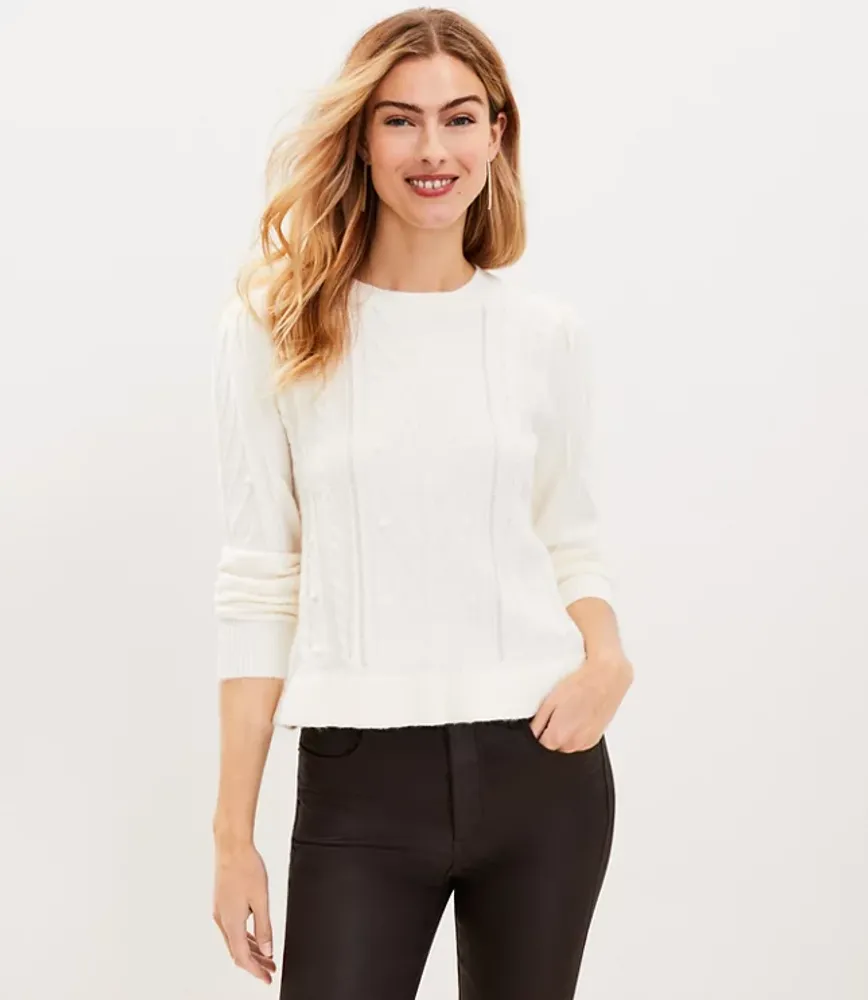 Bobble Ruffle Hem Sweater