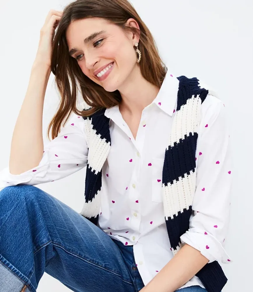 Petite Heart Relaxed Everyday Shirt