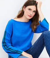 Petite Wide Sleeve Boatneck Top