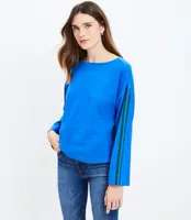 Petite Wide Sleeve Boatneck Top