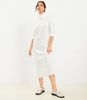 Ribbed Turtleneck Midi Sweater Dress