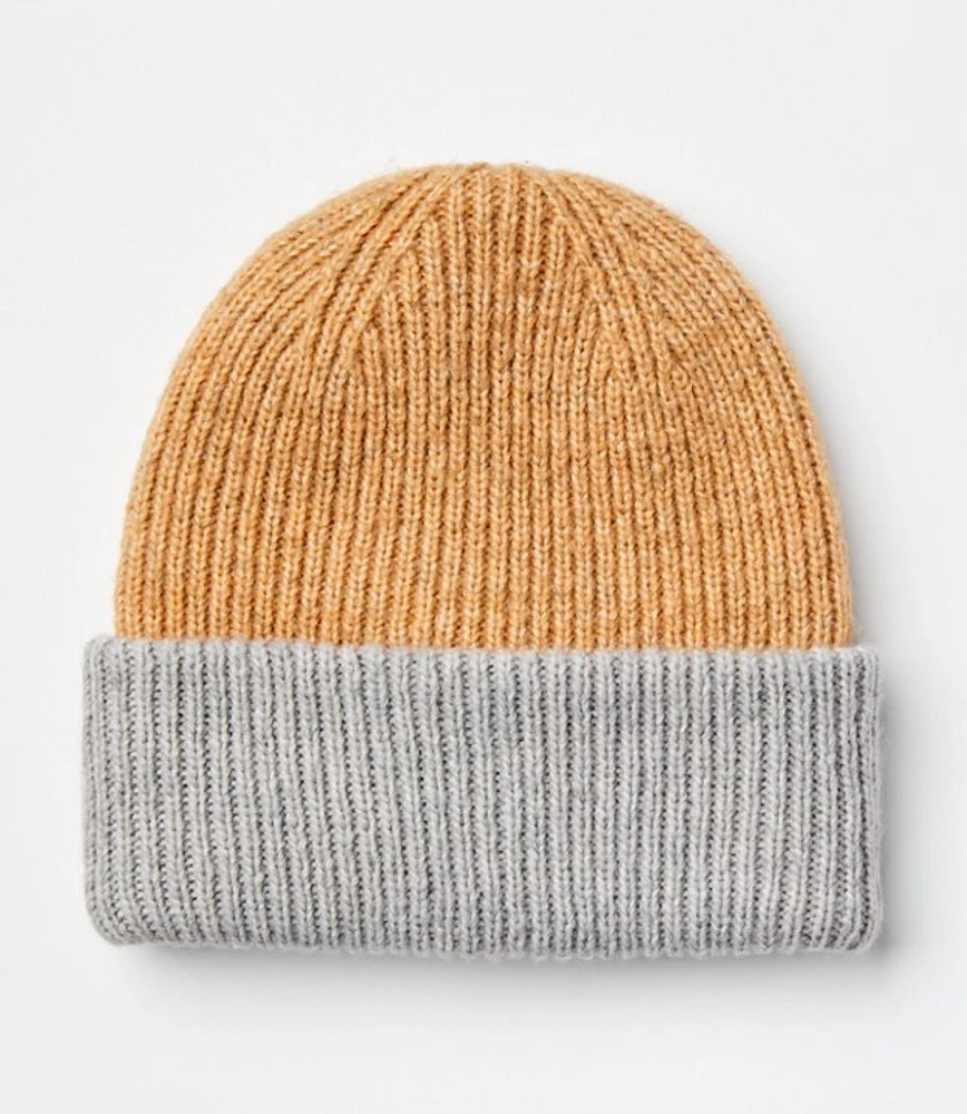 Colorblock Ribbed Beanie