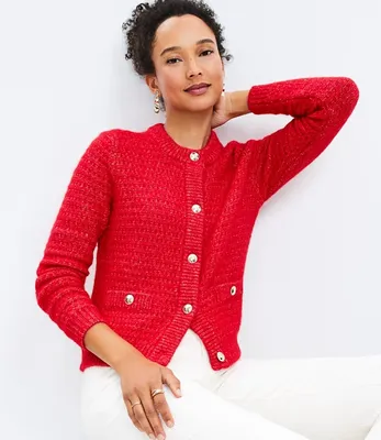 Petite Stitchy Sweater Jacket