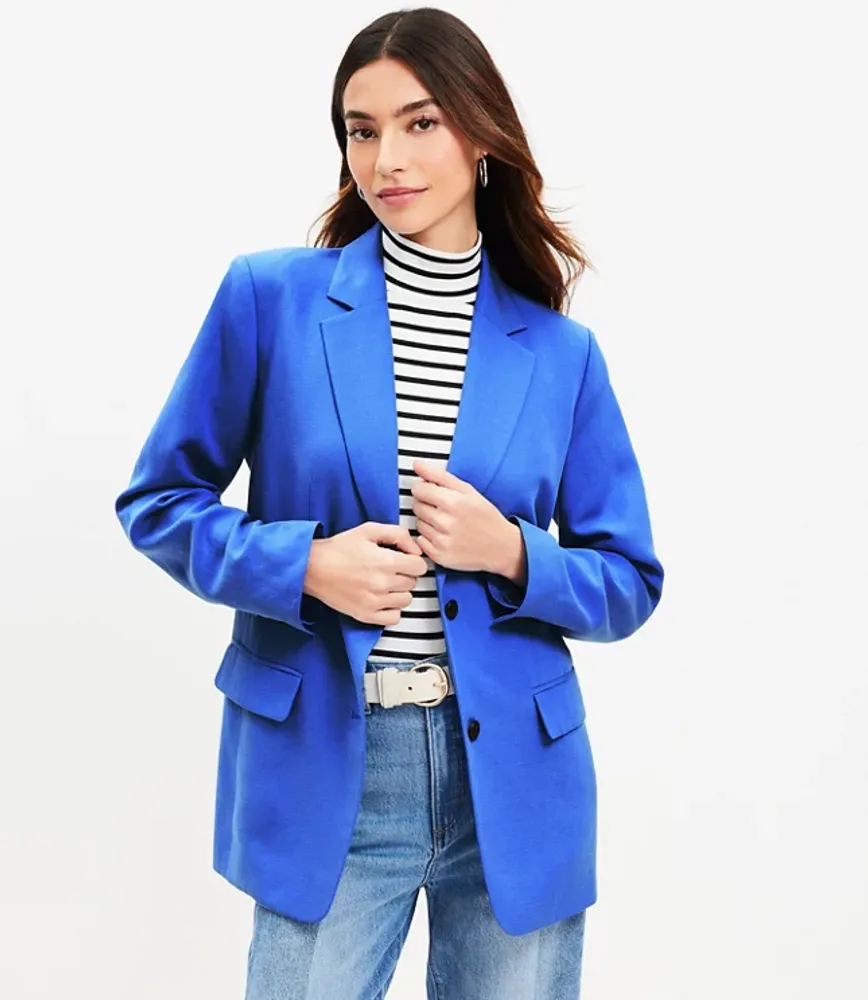 Oversized Fluid Two Button Blazer