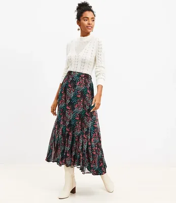Garden Godet Maxi Skirt