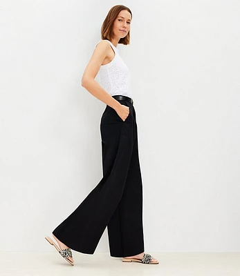 Poplin Wide Leg Pants