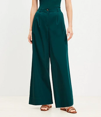 Poplin Wide Leg Pants