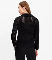 Mesh Collared Sweater