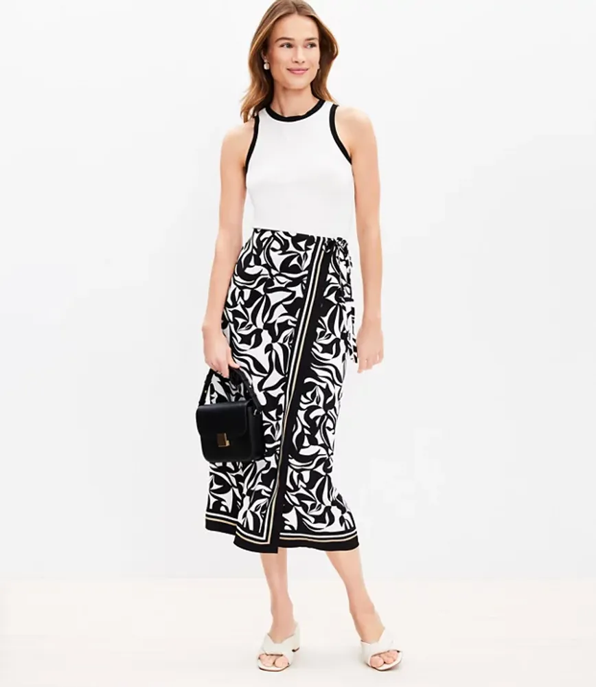 Abstract Swirl Column Wrap Skirt