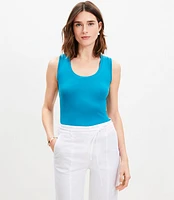 Perfect Ribbed Scoop Neck Tank Top