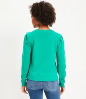 Pleated Sleeve Sweatshirt