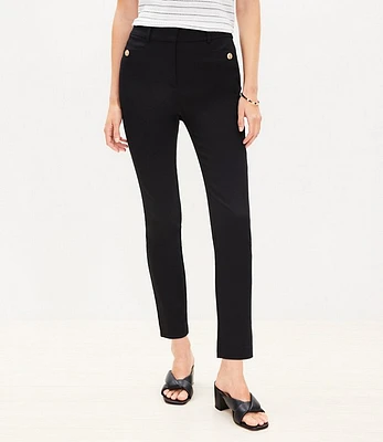 Tall Button Trim Pocket Sutton Skinny Pants