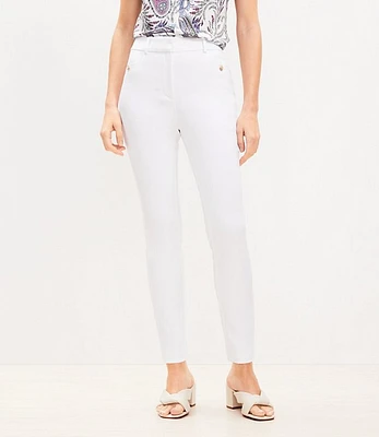 Tall Button Trim Pocket Sutton Skinny Pants