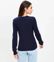 Petite Draped Sleeve Sweater