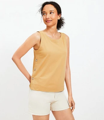 Side Button Tank Top