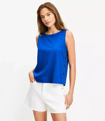 Side Button Tank Top
