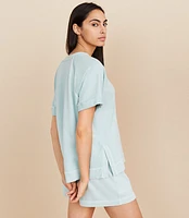 Lou & Grey Cozy Cotton Terry Short Sleeve Sweatshirt