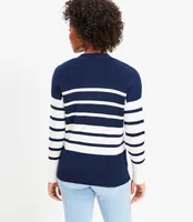 Petite Striped Girlfriend Cardigan